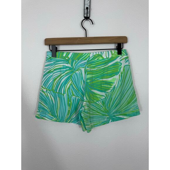 Lilly Pulitzer Green Tropical Leaf Print Shorts Women’s Size 00 - Picture 6 of 8